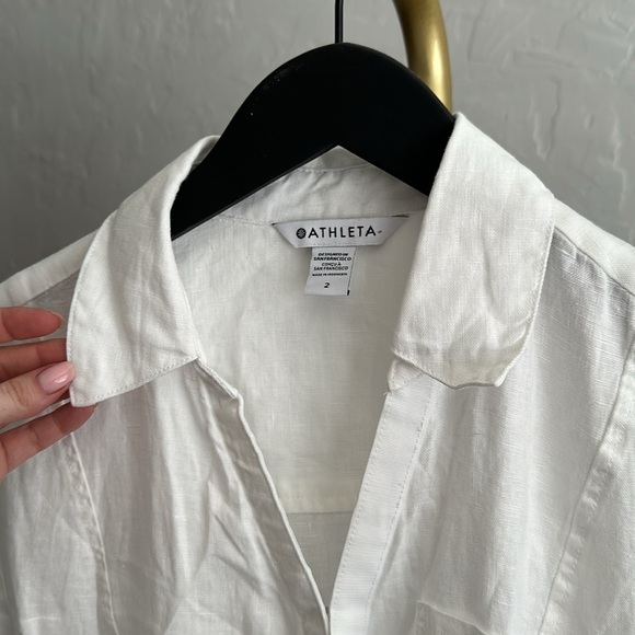 NWT Athleta Playa Wrap Dress White 2 - Picture 3 of 7